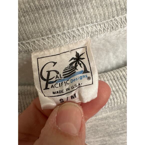 Vintage Cal Pacific Designs Eagle Nature Patriotic Sweatshirt S/M - Picture 2 of 6